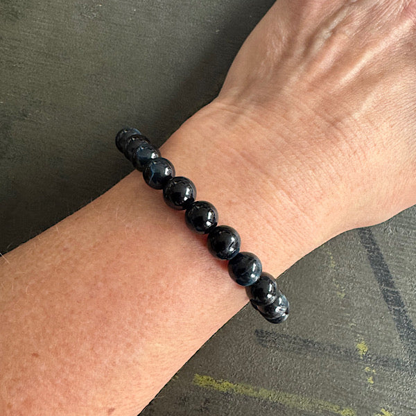 tijgeroog blauw armband kralen sieraad