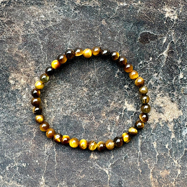 tijgeroog kralen armband kind