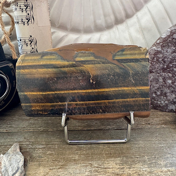 tijgeroog slab schijf gepolijst B