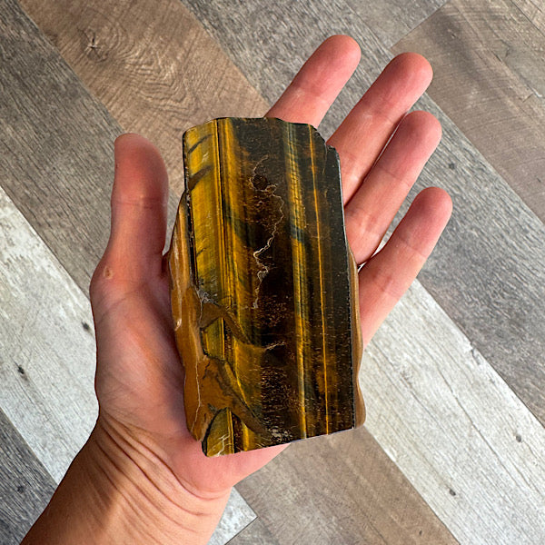 tijgeroog slab schijf gepolijst B