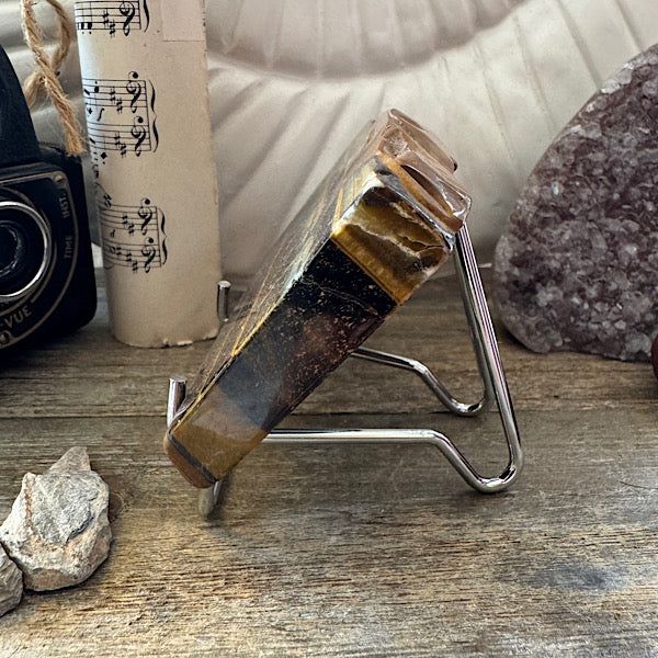 tijgeroog slab schijf gepolijst B