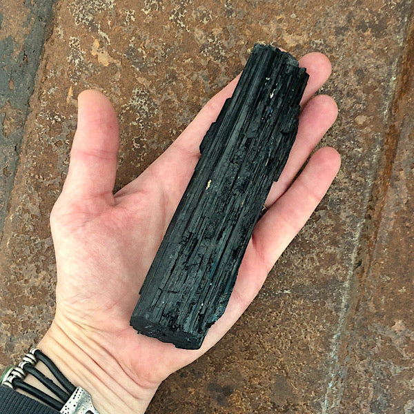 toermalijn zwart ruw schörl stuk energie electro smog