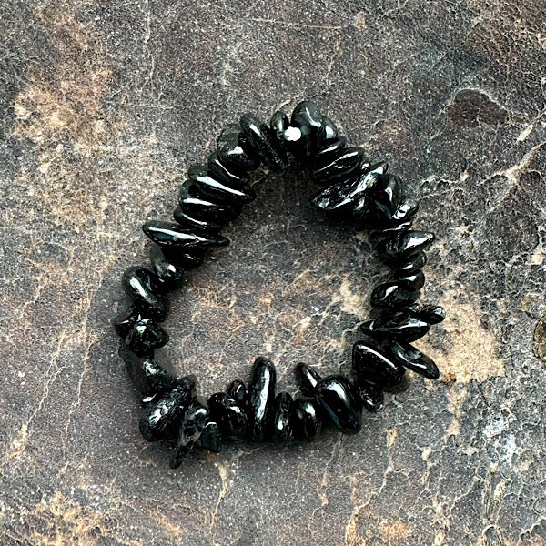 toermalijn zwart split armband kind