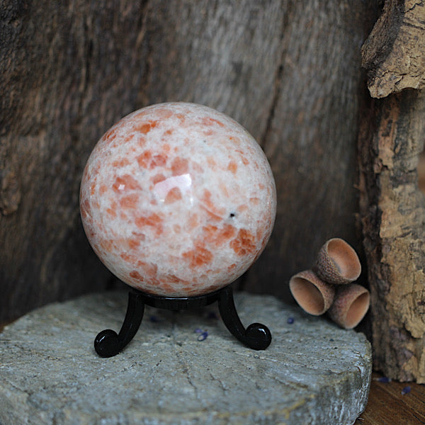 zonnesteen bol gepolijst mineralen