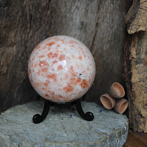 zonnesteen bol gepolijst mineralen