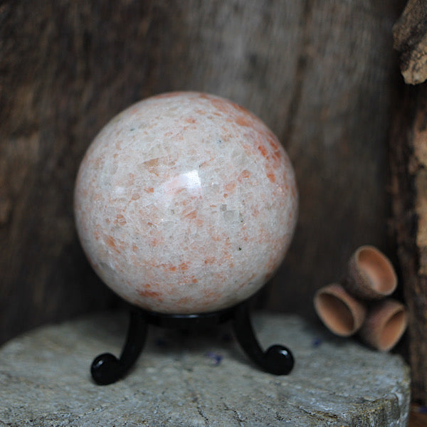 zonnesteen bol gepolijst mineralen