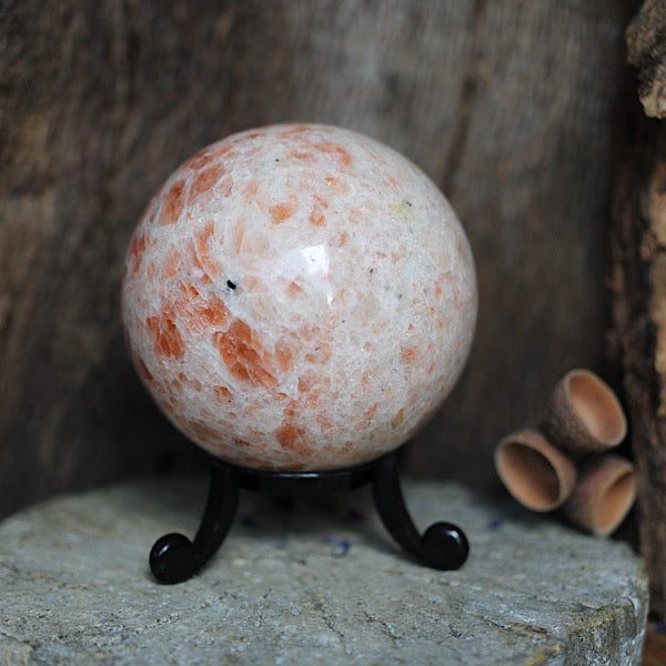 zonnesteen bol gepolijst mineralen